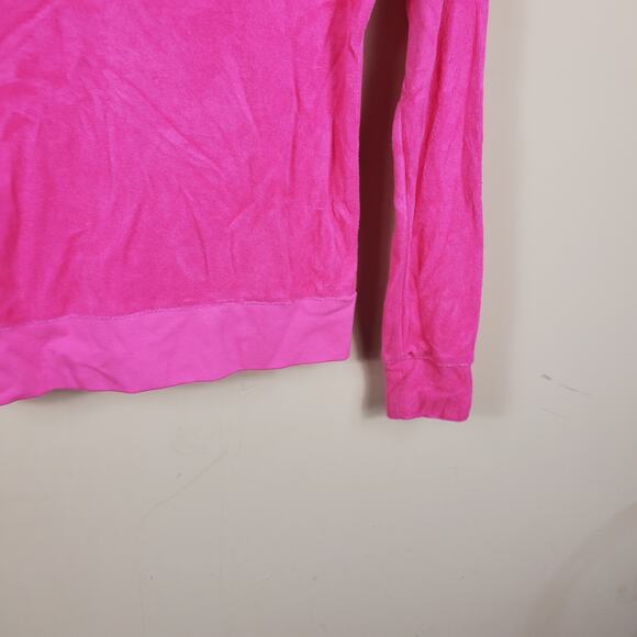 Juicy Couture Shocking Pink MT Robertson Hoodie Girl's Size 10 - Picture 8 of 12